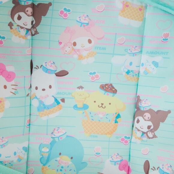 Sanrio Hello Kitty & Friends Sweets All-Over Print Nylon Full-Size Backpack- NWT